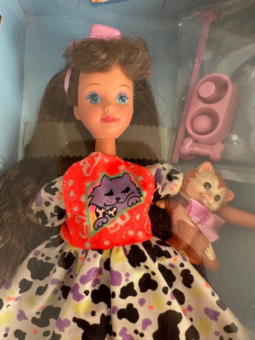 1991年ヴィンテージ BarbieバービーCourtneyネコ猫ペット未開封