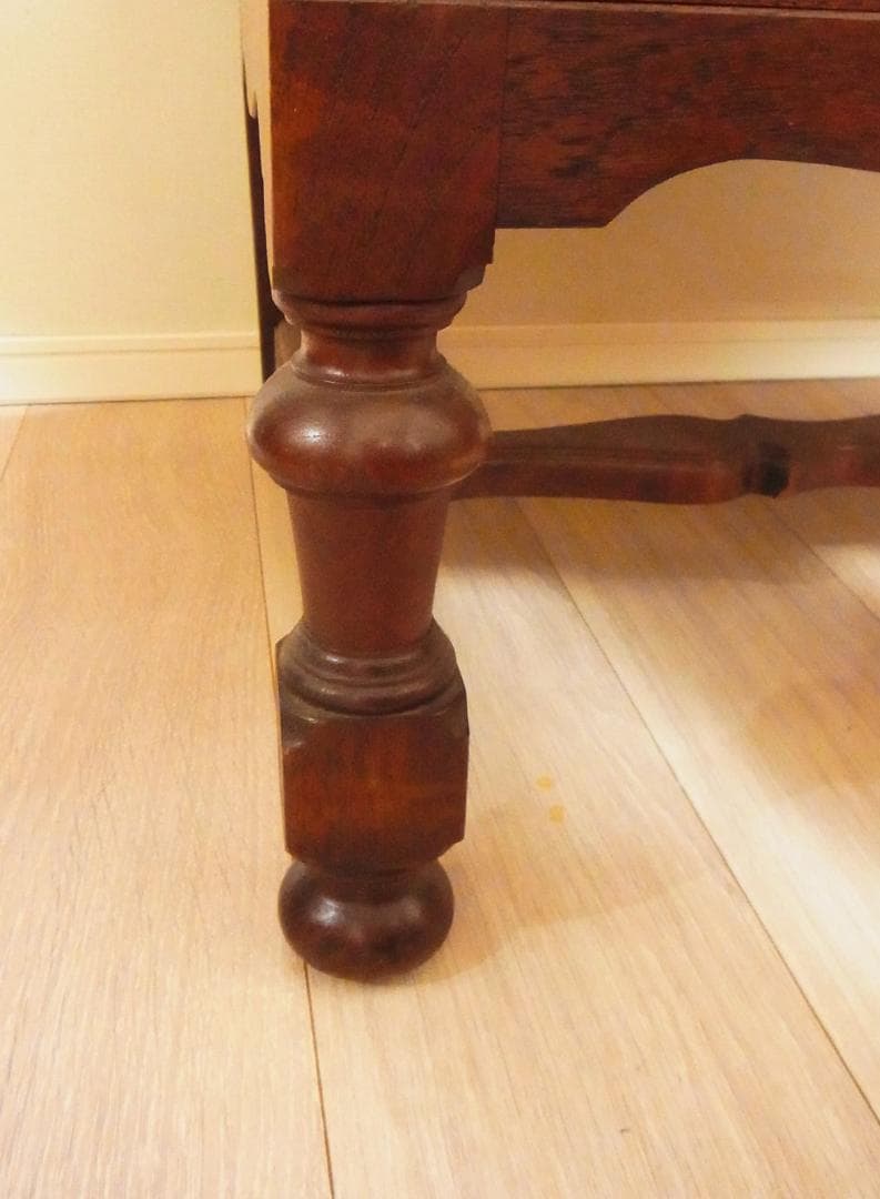 英国 アンティーク 家具 ライティングビューロー 鍵付き　真鍮金具