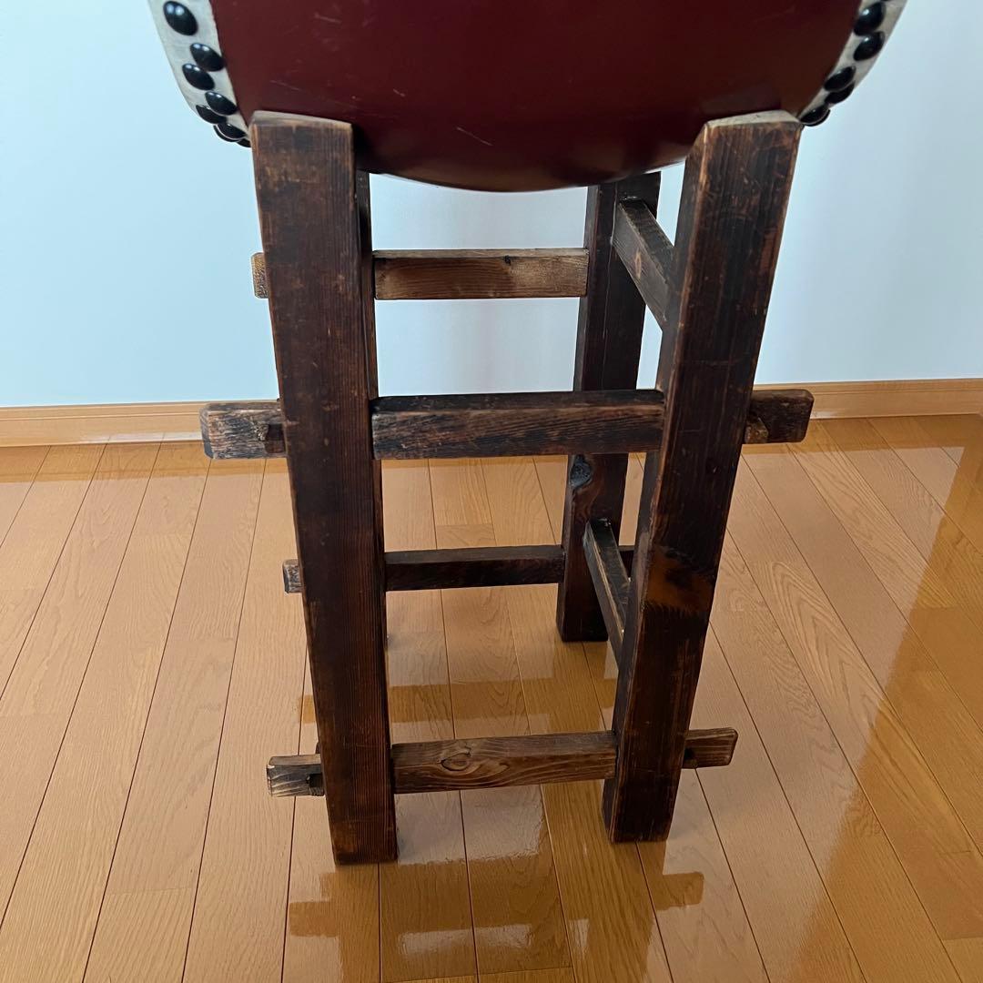 【ずだんだん】和太鼓　1尺と台のセット（太鼓の台とバチ3組付き） ①