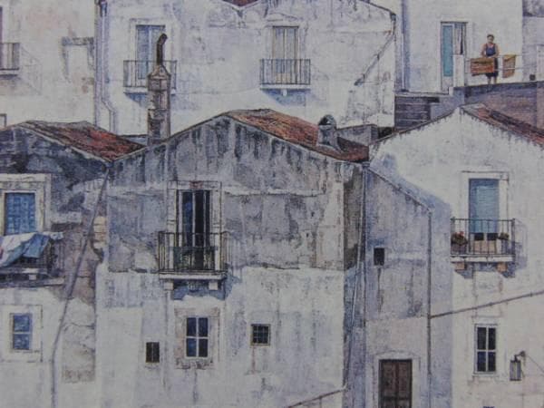 長谷川仂、晴れた日、希少な画集より、新品高級額・額装付