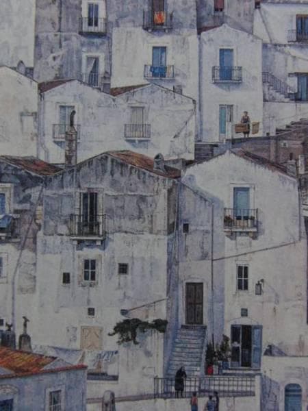 長谷川仂、晴れた日、希少な画集より、新品高級額・額装付