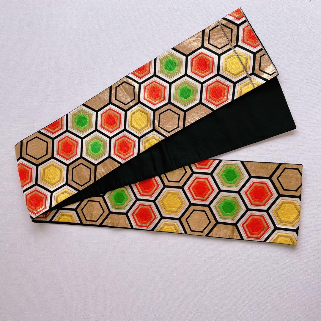 フルセット　七五三７歳女の子　昭和レトロ　着物＆帯＆長襦袢＆小物　緑　蝶