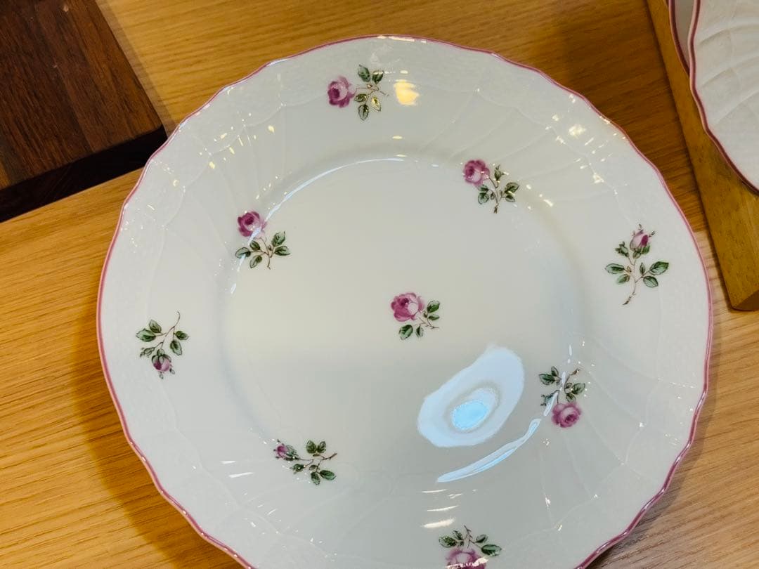 A8047【リチャードジノリ】ロゼリーニ プレート 20cm 4枚 花柄 バラ