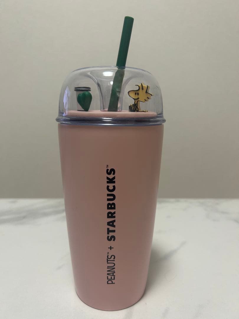 スタバ スヌーピー コラボ ステンレスゴールドカップタンブラー ピンク