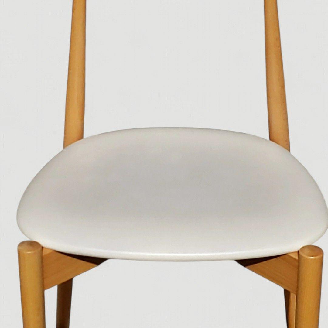 秋田木工 曲木 ダイニングチェア No.0808 IDC大塚家具 ホワイト ②
