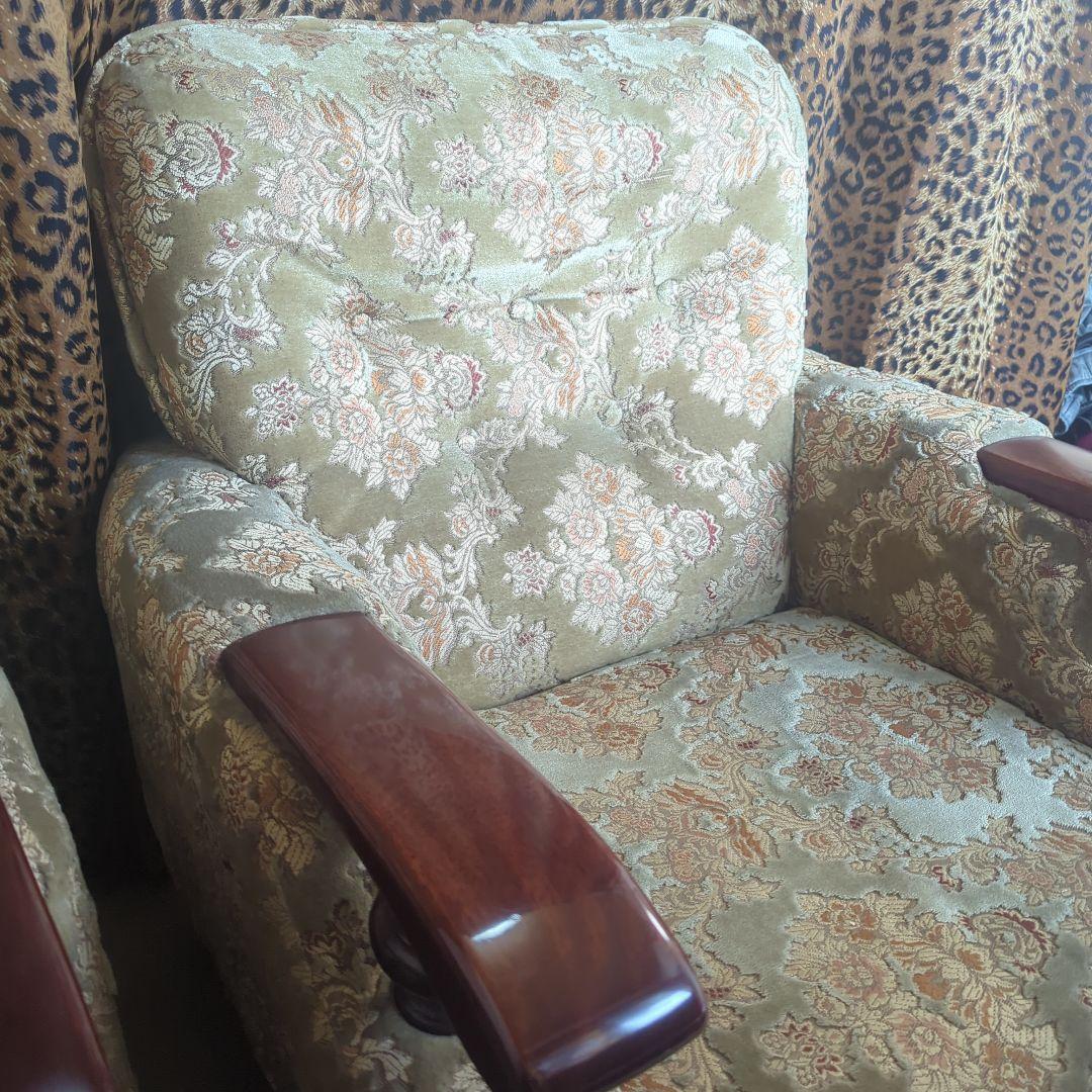 【☆美品☆】【高級シングルソファー】金華山織【※２脚ある内の１脚】②番