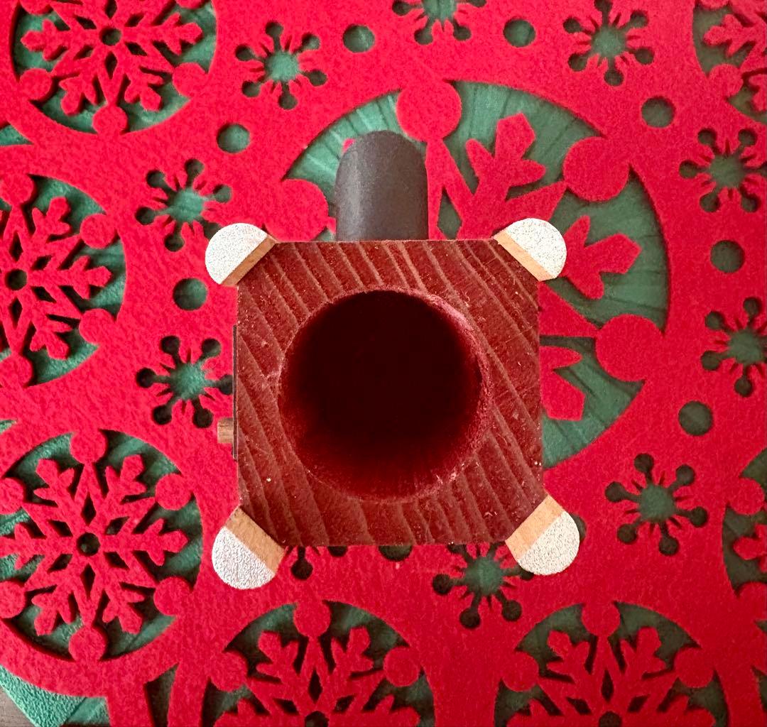 ドイツ製　木製煙出しストーブ型置物　クリスマス