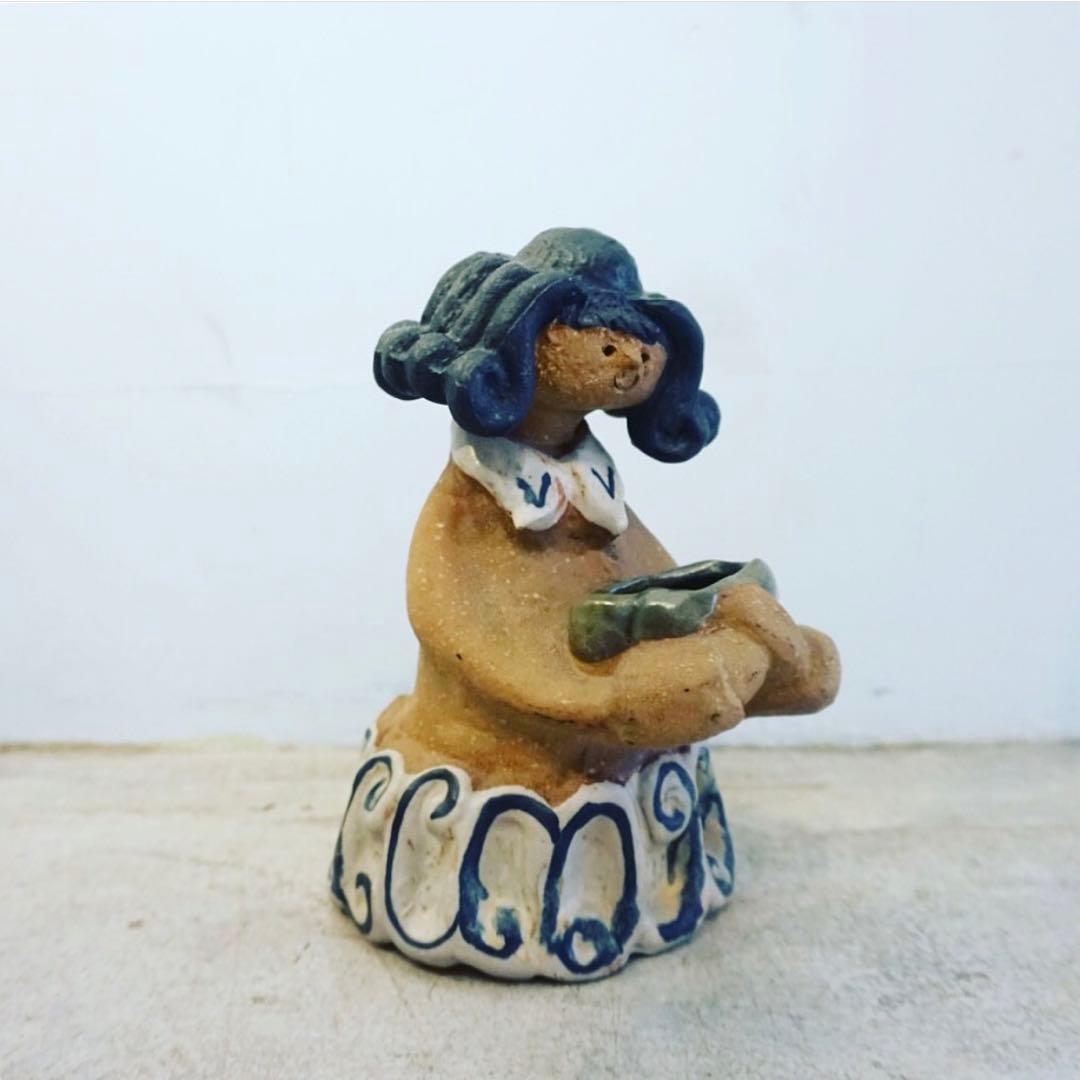 Metlox Poppet vintage ceramic girl 陶器