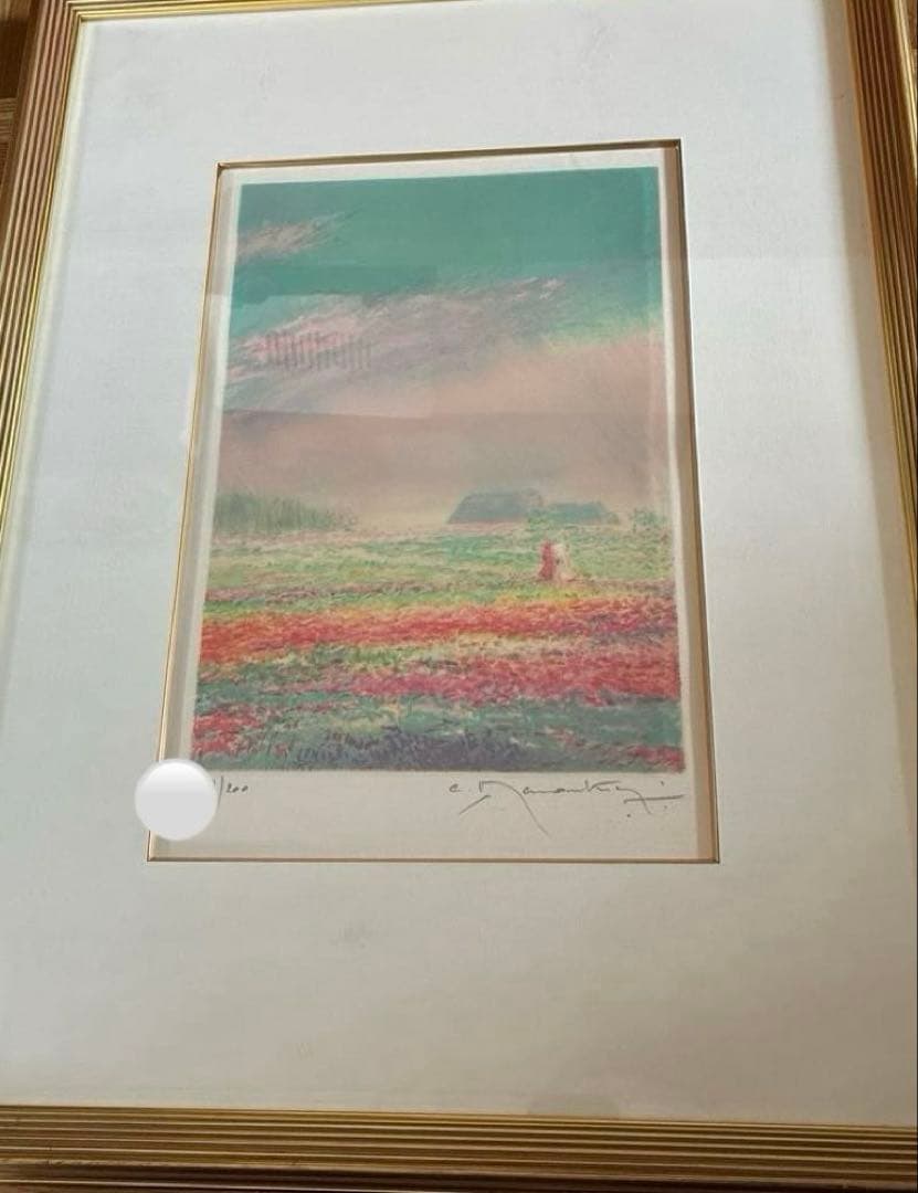 クロード・マヌキアン　反射光　大きなリトグラフ