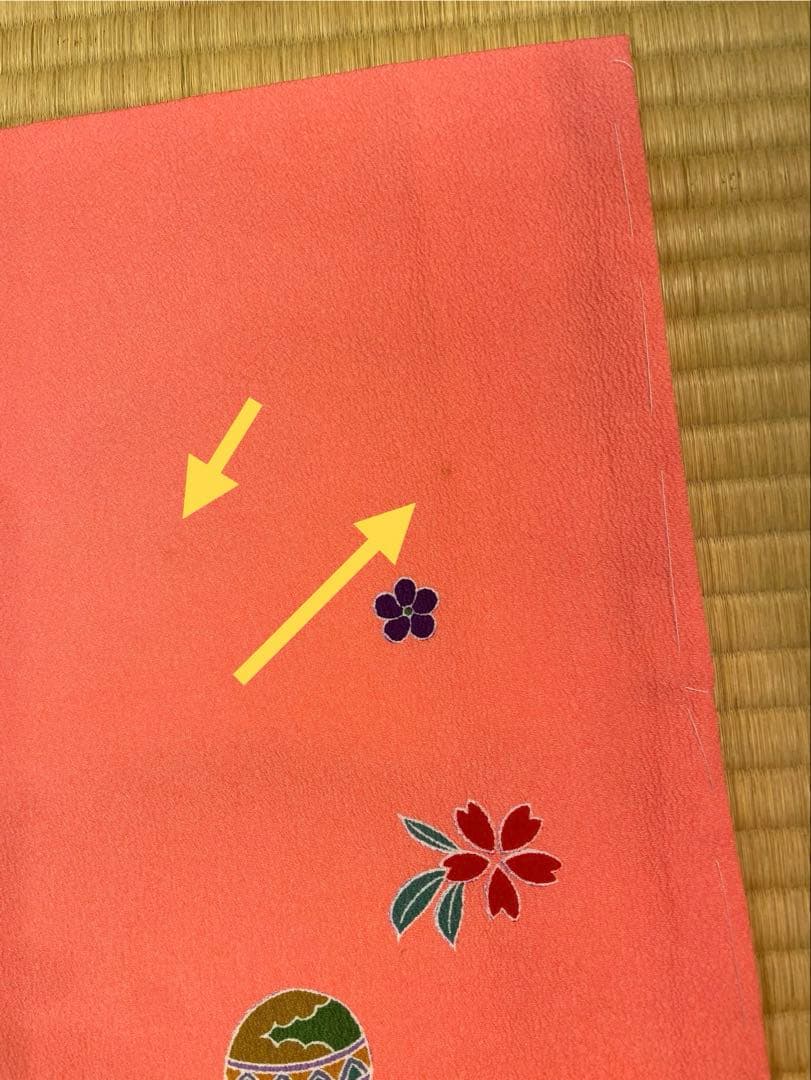 七五三用着物 ピンク 花柄刺繍 帯付き 七歳