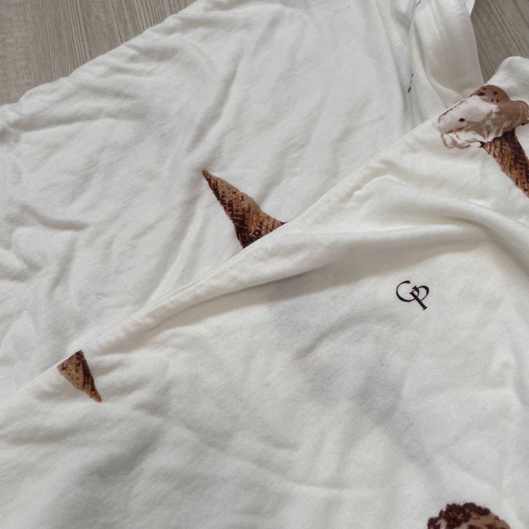 ジェラートピケ アイスクリーム柄掛け布団カバーピローカバー2点セット　シングル