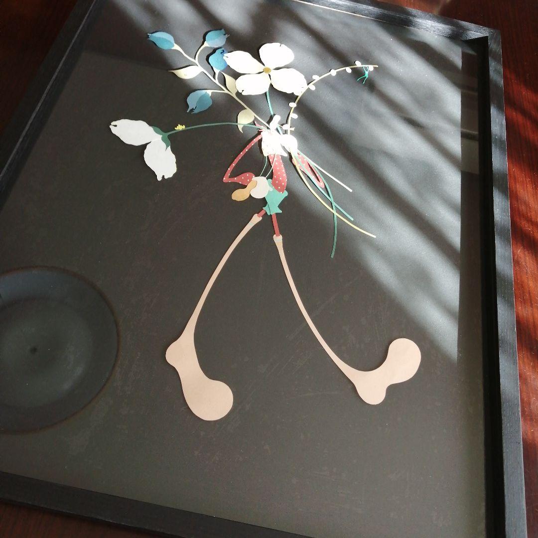 【筑紫哲也ご息女】筑紫ゆうな　切り絵　ロングブーツ　67.5cm