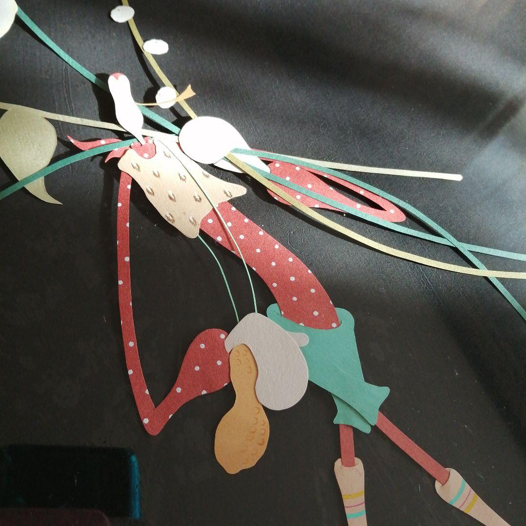 【筑紫哲也ご息女】筑紫ゆうな　切り絵　ロングブーツ　67.5cm