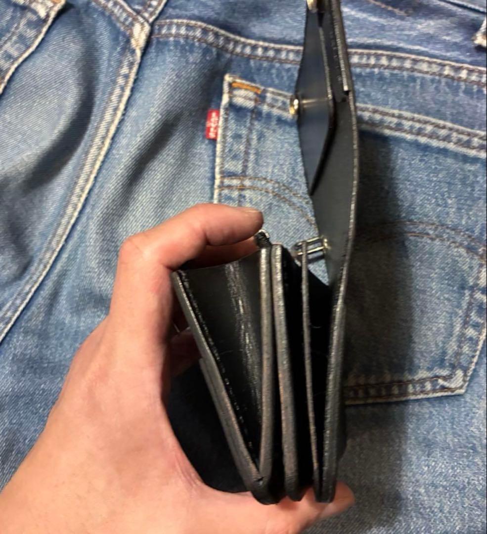 トラッカーウォレットショートサイズ　シルバー925クロスボールコンチョカスタム