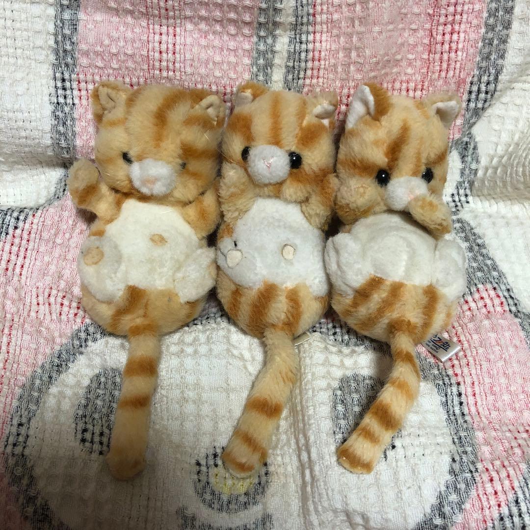 昭和レトロ ファースト社 いたずら天使 ネコ ぬいぐるみ 24cm&33cm