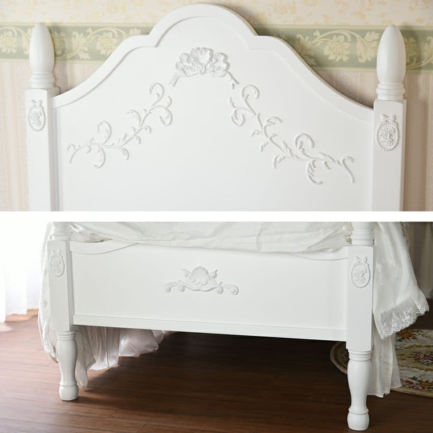 要問い合せ♥️子供～大人女子まで♥️癒される♪ロココ調　プリンセスベッド　2色