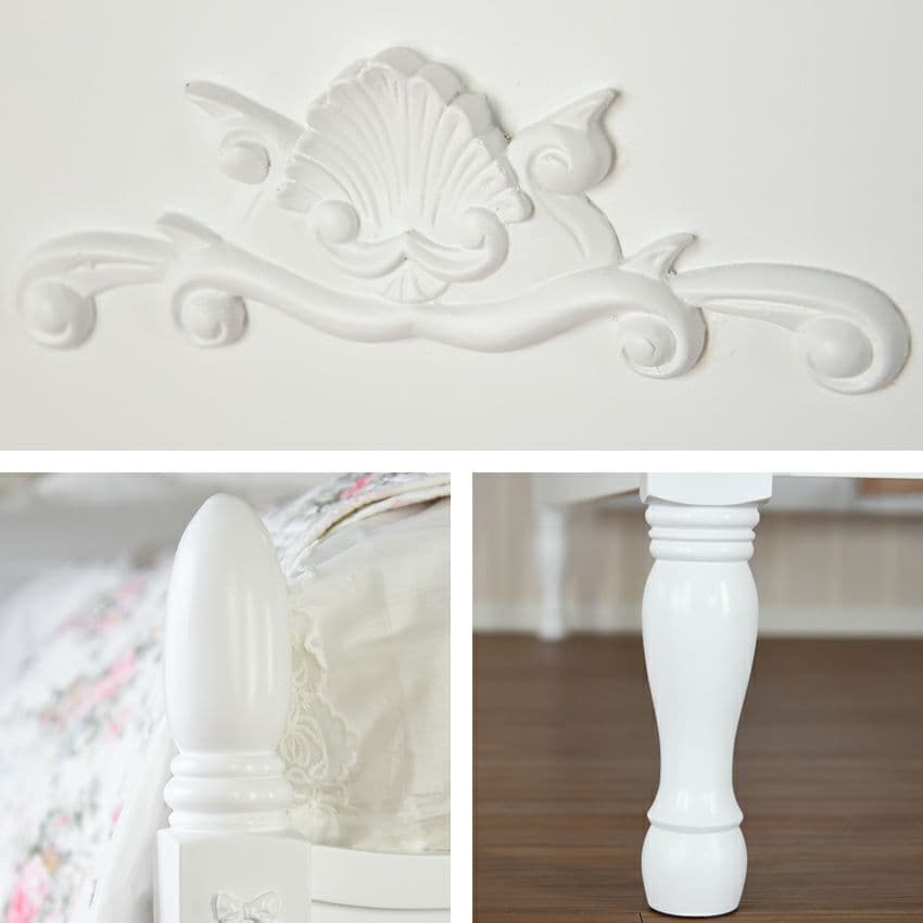 要問い合せ♥️子供～大人女子まで♥️癒される♪ロココ調　プリンセスベッド　2色