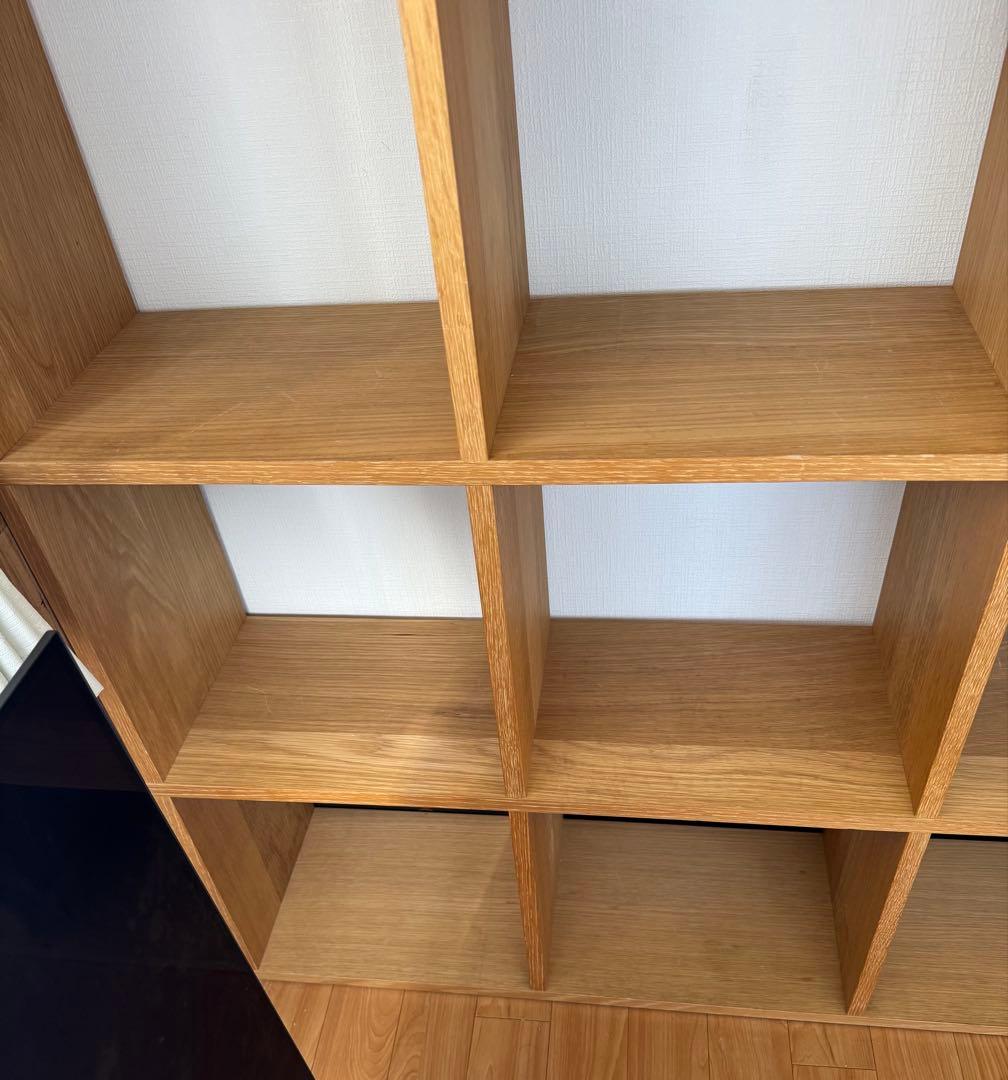 MUJI 無印良品 スタッキングシェルフセット ３段×３列 オーク材 本棚