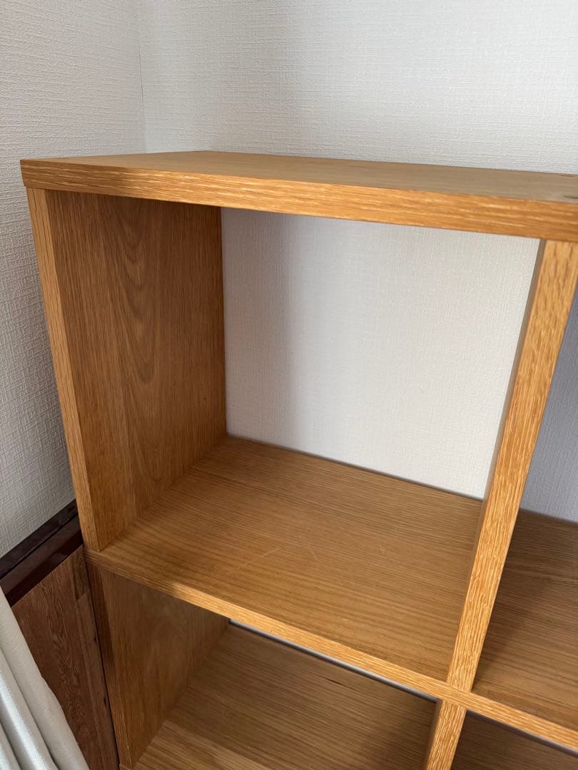 MUJI 無印良品 スタッキングシェルフセット ３段×３列 オーク材 本棚