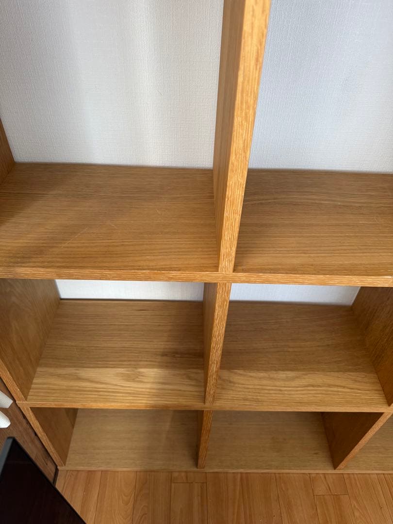 MUJI 無印良品 スタッキングシェルフセット ３段×３列 オーク材 本棚