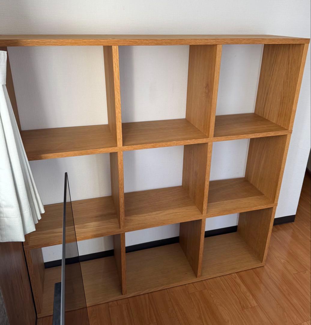 MUJI 無印良品 スタッキングシェルフセット ３段×３列 オーク材 本棚