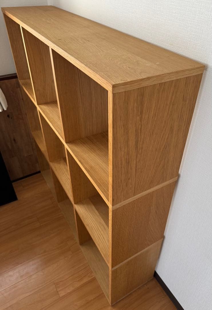 MUJI 無印良品 スタッキングシェルフセット ３段×３列 オーク材 本棚
