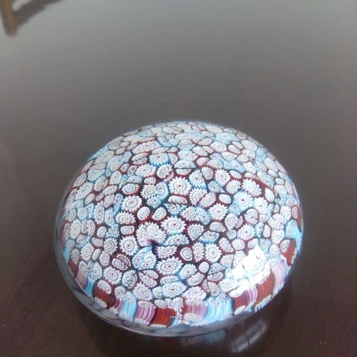 ベネチアガラス ペーパーウェイトmurano ITALY 直径約9.5センチ希少