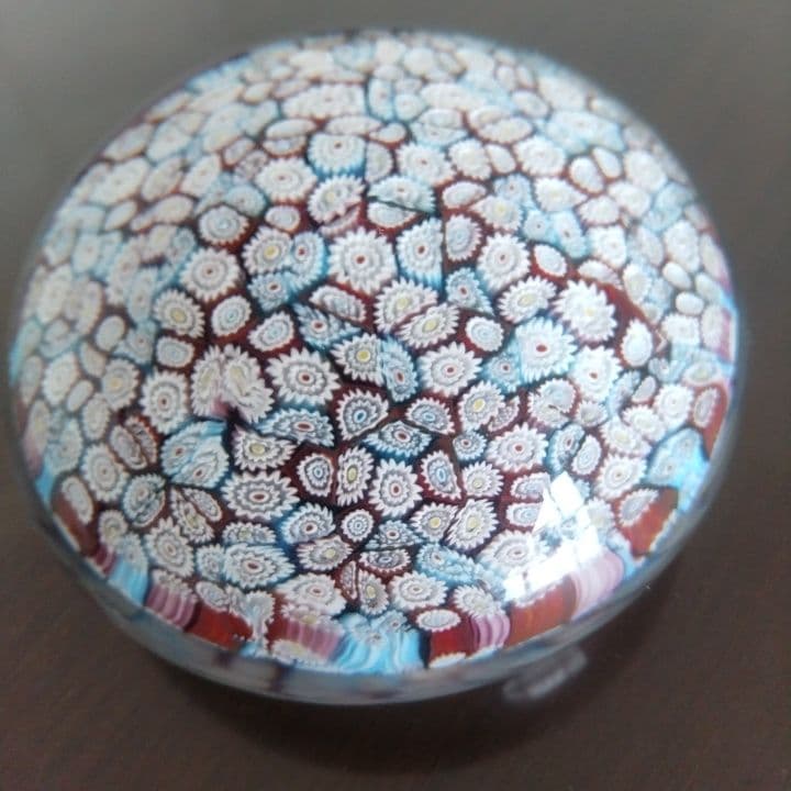 ベネチアガラス ペーパーウェイトmurano ITALY 直径約9.5センチ希少