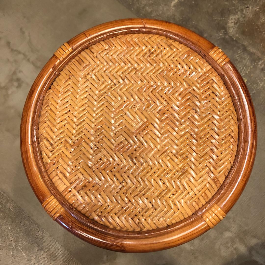 【ラタン】 円形スツール 椅子　腰掛け　ラタンチェアー　アジアン雑貨