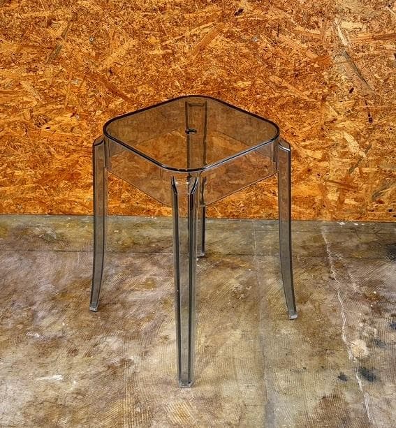 ☆送料無料☆ クリアスツール2脚 / スモークカラー / モノトーン