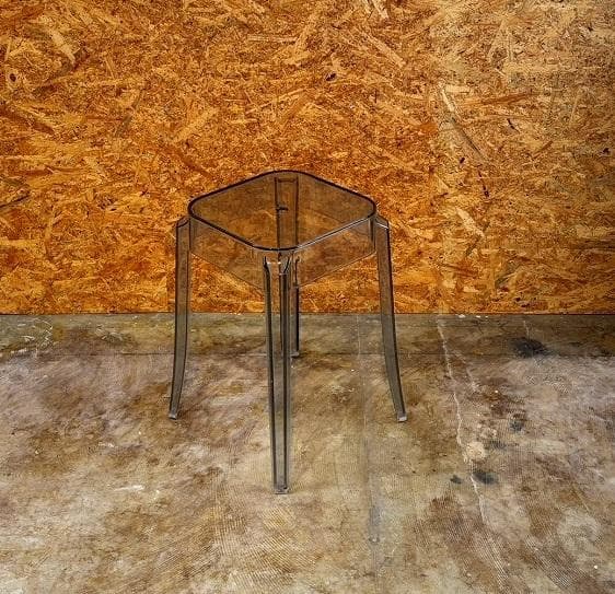 ☆送料無料☆ クリアスツール2脚 / スモークカラー / モノトーン