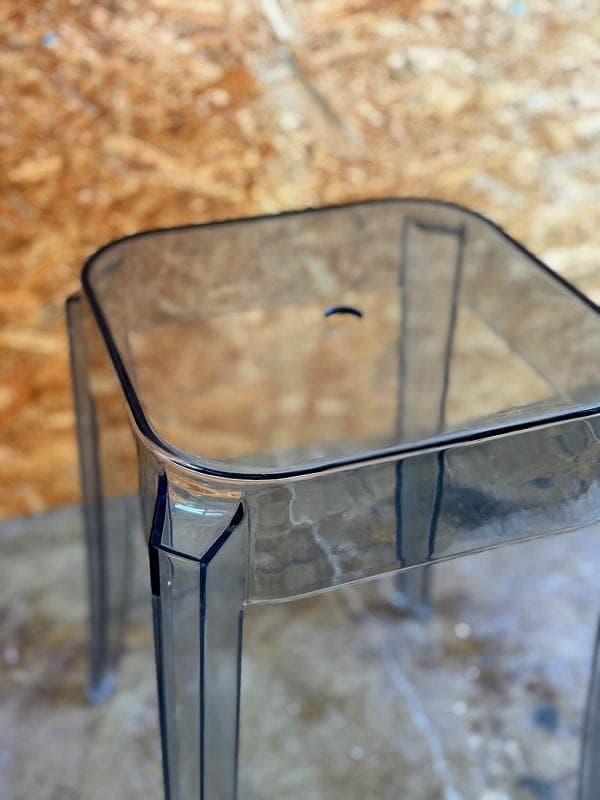 ☆送料無料☆ クリアスツール2脚 / スモークカラー / モノトーン