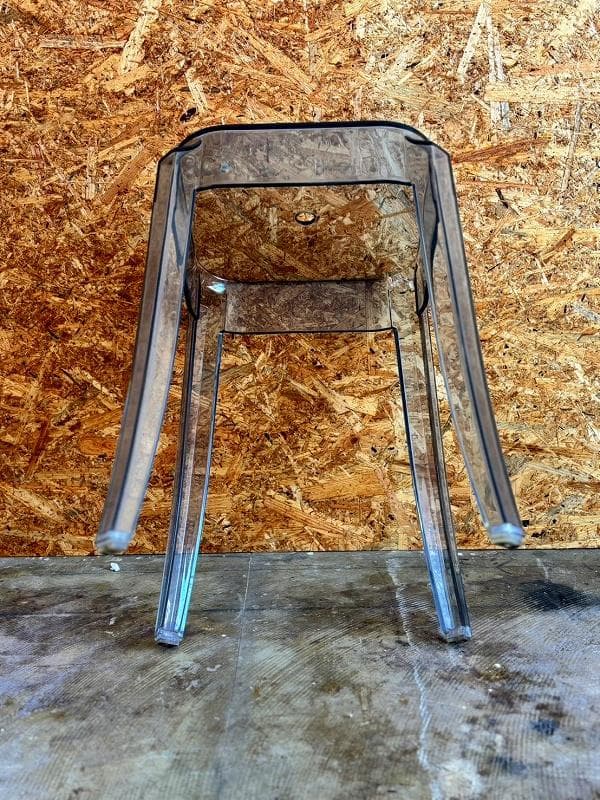 ☆送料無料☆ クリアスツール2脚 / スモークカラー / モノトーン