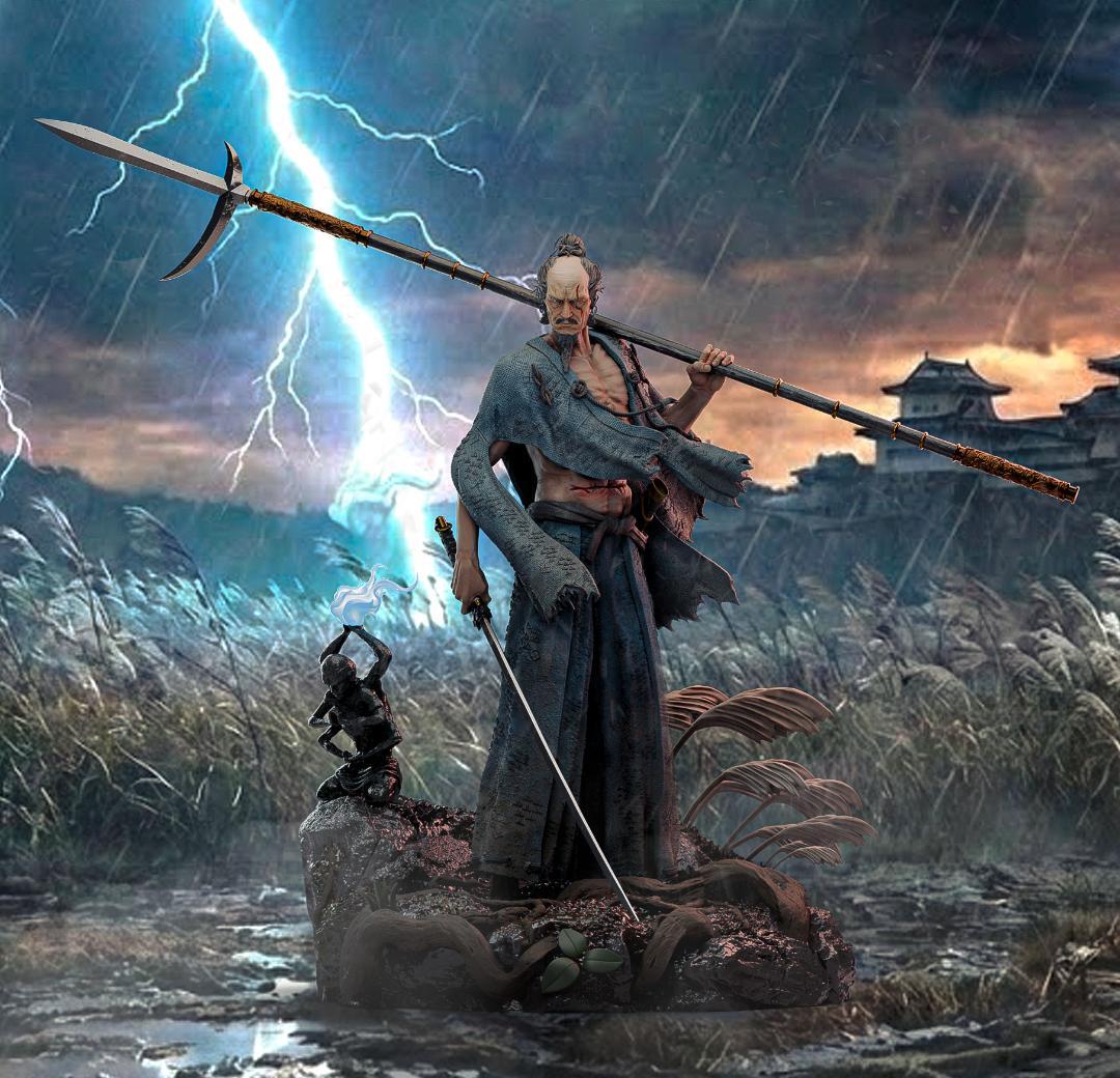 1/8 未塗装未組立 フィギュア ガレージキット 剣聖 葦名一心