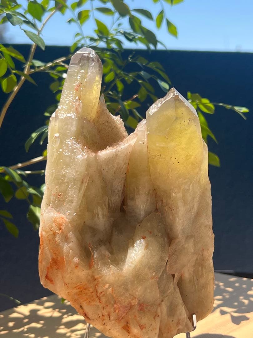 コンゴ産 ナチュラルシトリンキャンドルクォーツ 天然石置物　パワーストーン B1