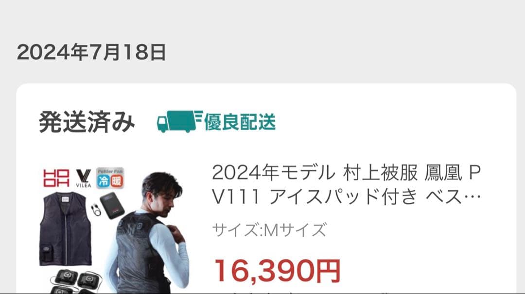 HOOH 快適ウェア　ペルチェベストセット　Mサイズ 冷却機能&温熱機能付き