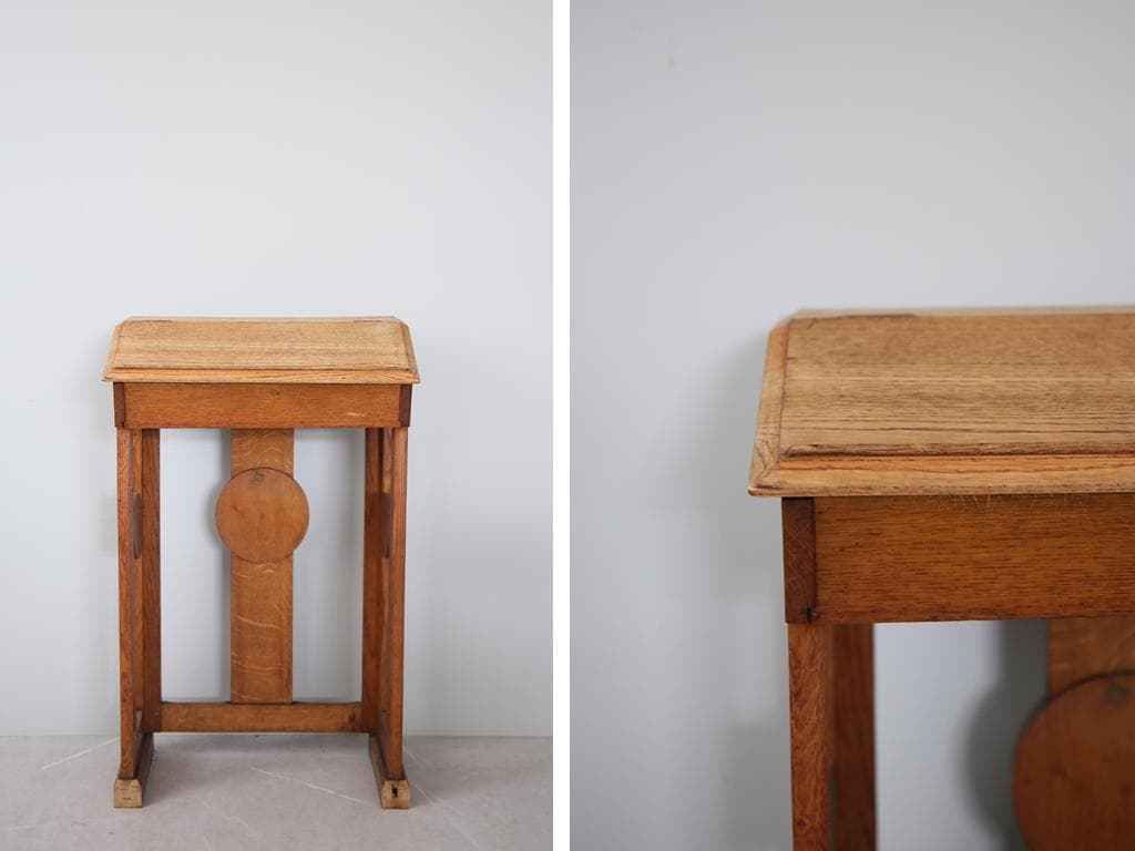 フランスアンティーク木製チャペルデスク/教会机/チャーチテーブル(82-23)