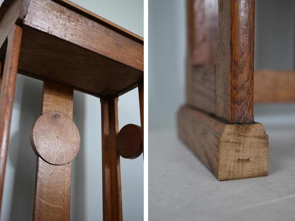 フランスアンティーク木製チャペルデスク/教会机/チャーチテーブル(82-23)