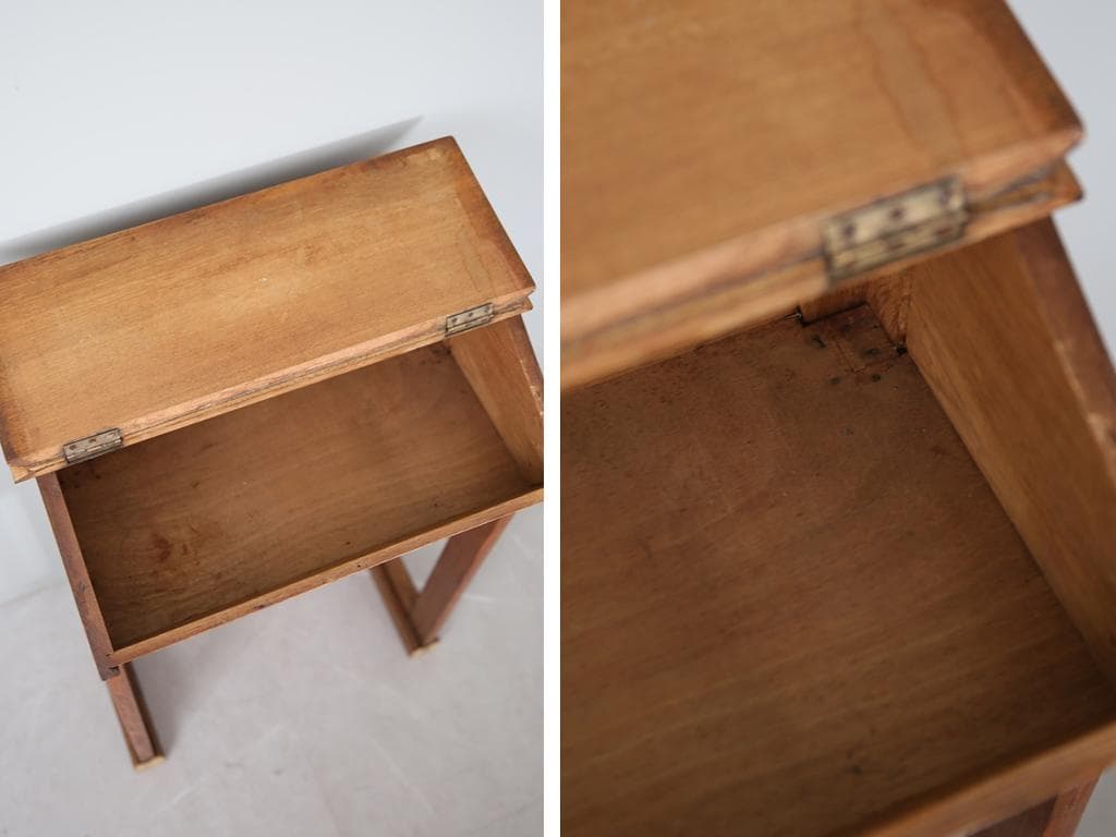 フランスアンティーク木製チャペルデスク/教会机/チャーチテーブル(82-23)