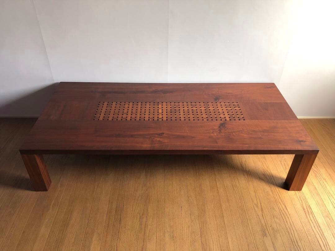 カンディハウス 一本技 センターテーブル 座卓 ウォールナット無垢材 旭川家具