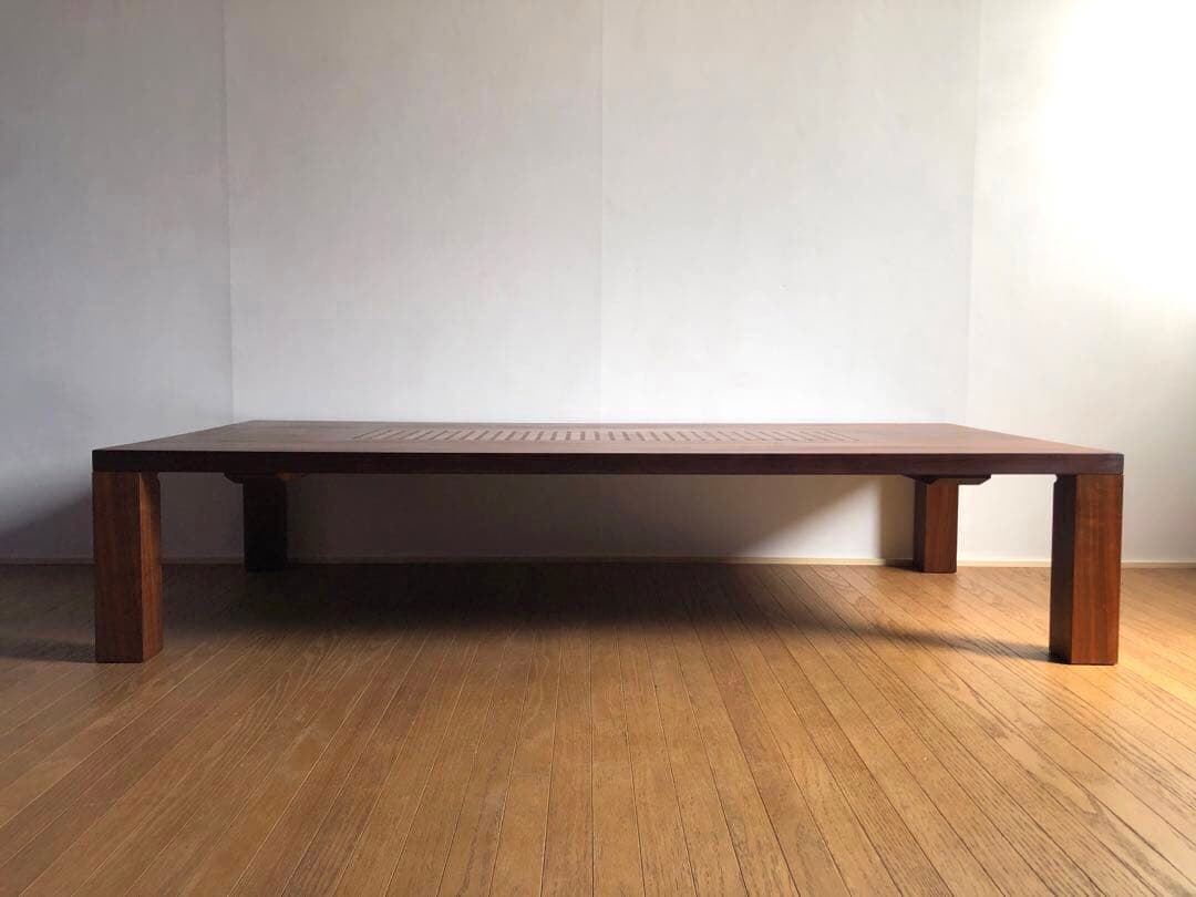 カンディハウス 一本技 センターテーブル 座卓 ウォールナット無垢材 旭川家具
