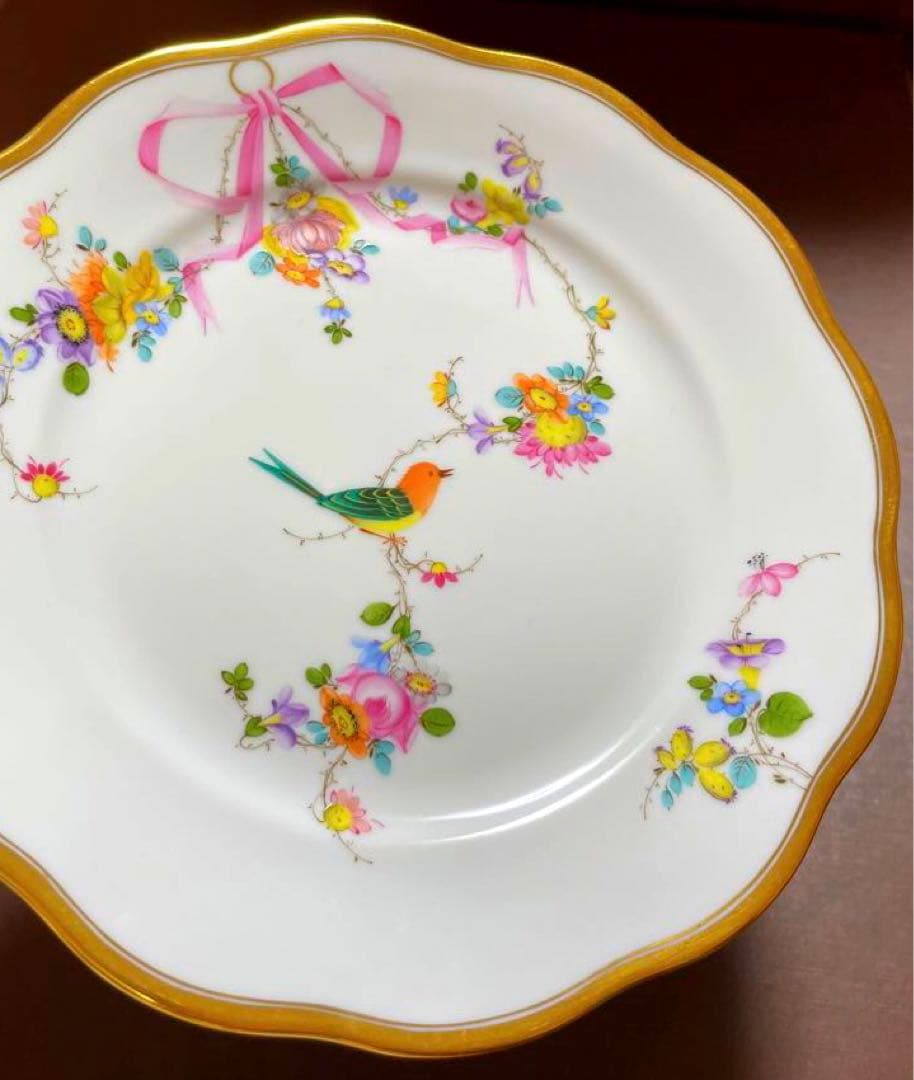 HEREND ヘレンド地中海の庭デザートプレートマスターペインターサイン入19c