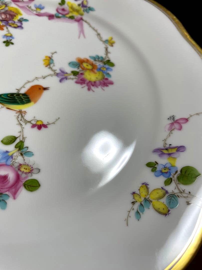 HEREND ヘレンド地中海の庭デザートプレートマスターペインターサイン入19c