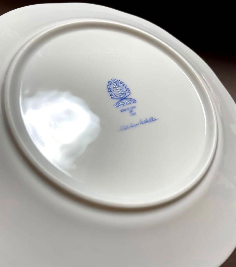 HEREND ヘレンド地中海の庭デザートプレートマスターペインターサイン入19c