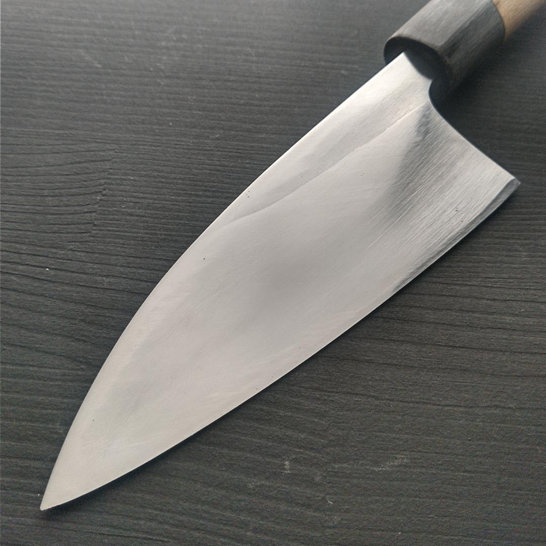 週末限定特価】日本橋木屋 イヅツキ 小出刃包丁 右 刃渡り約120㎜ 研ぎ