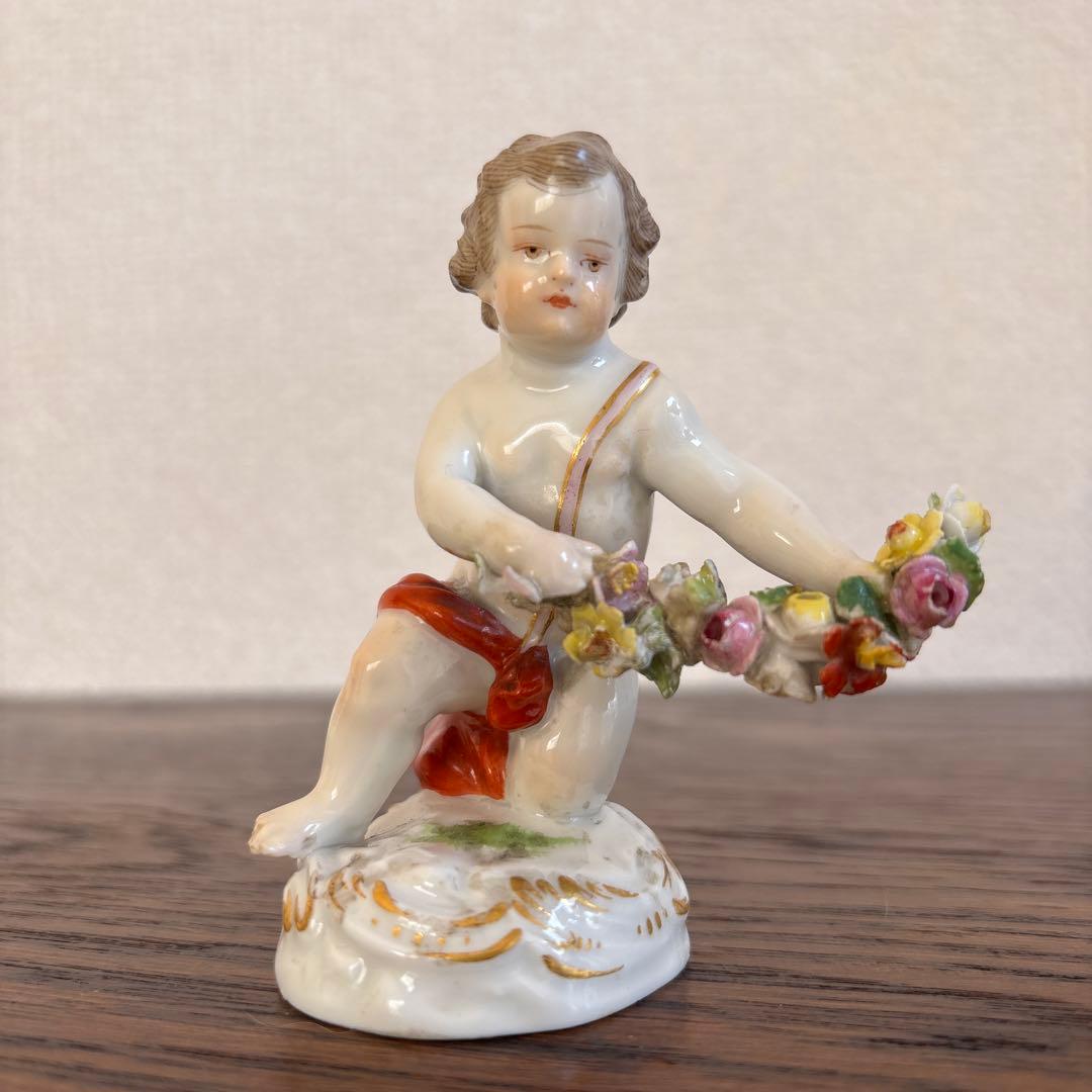 マイセン　エンゼル　置物　フィギュリン　人形　アンティーク　陶磁器