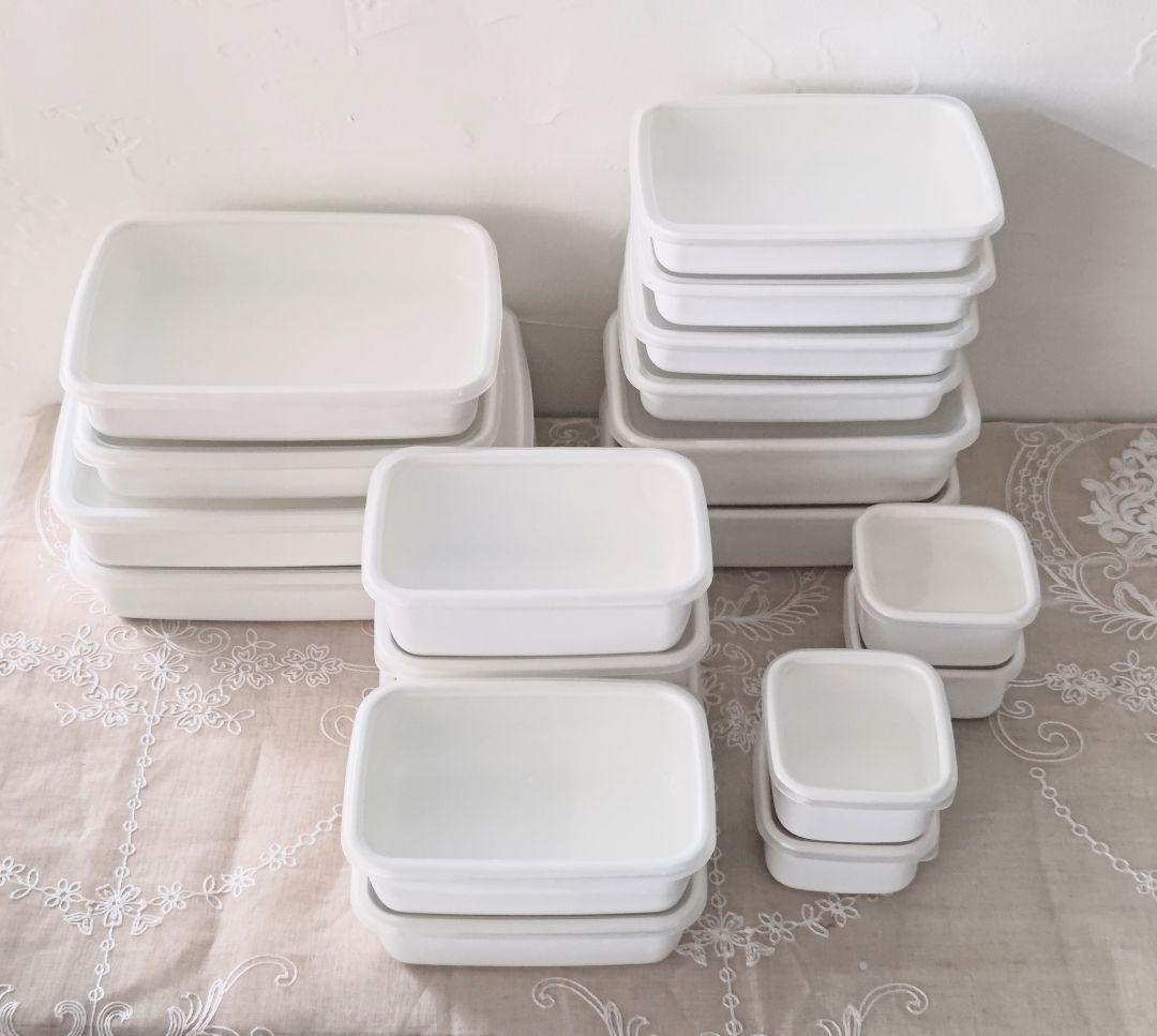 【新品未使用】野田琺瑯 ホワイトシリーズセット28点＋おまけ1点