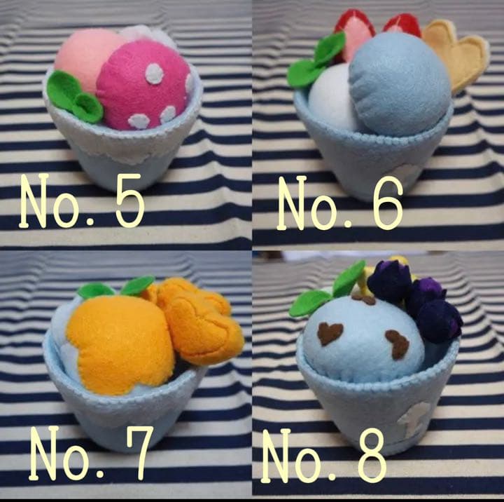 14 フェルトままごと カップパフェ オーダーページ - 人形オンライン