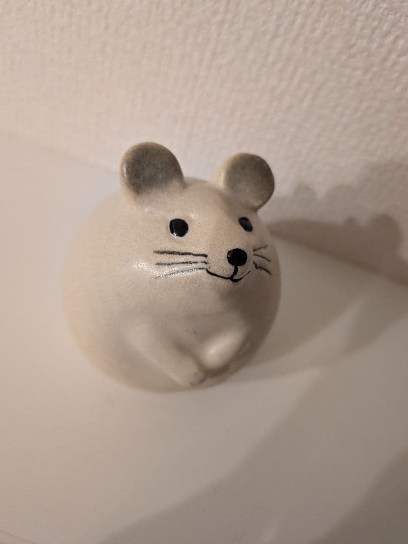 リサ ラーソン 3匹のねずみ せかほし ホワイト ネズミ 白 正規品　置物