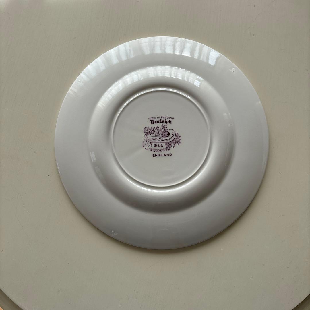 《廃盤》バーレイ　プラム　アジアンティックフェザンツ　プレート22.5cm